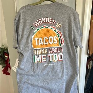 Live Love Graphic Gray Tee - Taco Design